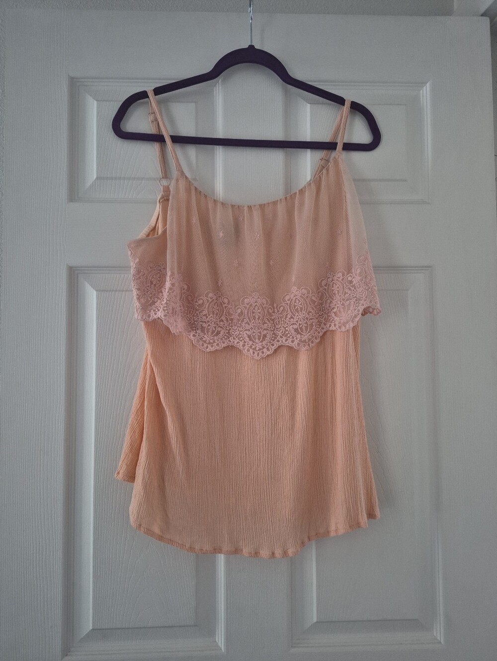 torrid Peach Lace-Trim Cami